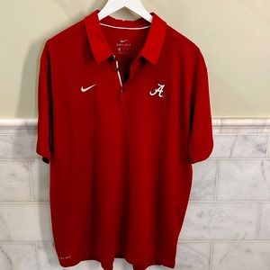 Nike Dri-Fit Mens University of Alabama Crimson Tide S/S Polo Shirt
